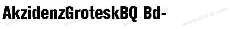 AkzidenzGroteskBQ Bd字体转换